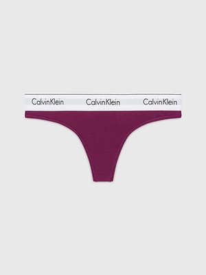 Calvin Klein Underwear – Modern Cotton tanga, Fialová, Vínová barva