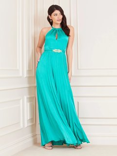 Mina Long šaty Zelená barva Ženy