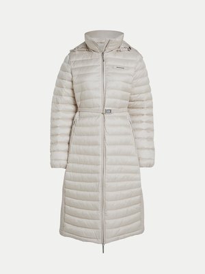 Calvin Klein – Lightweight Nylon Midi kabát, Béžová barva