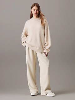 Luxusní Textured Loose svetr, Béžová barva, XS, S, M, L