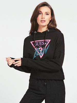 Guess – Icon mikina, Černá, Multi barva