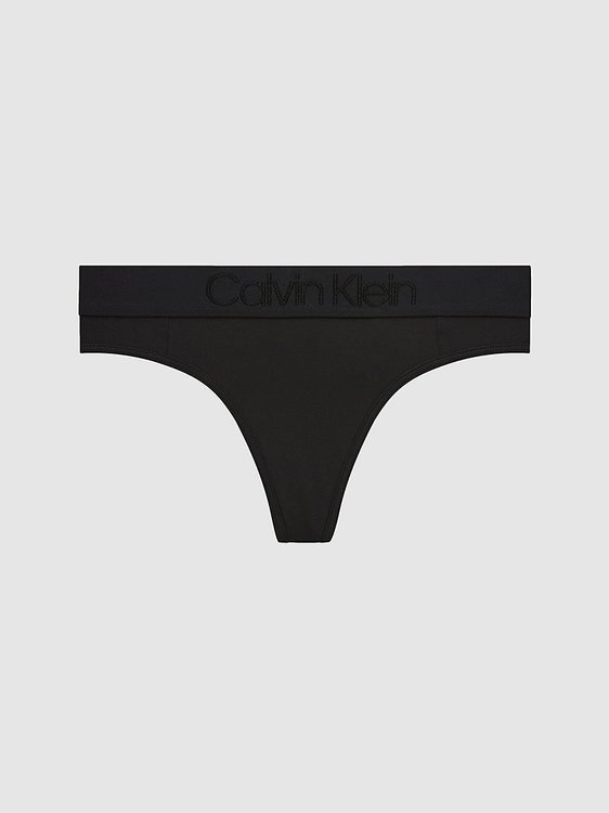Calvin Klein Underwear – Tanga Tonal Logo, Černá barva
