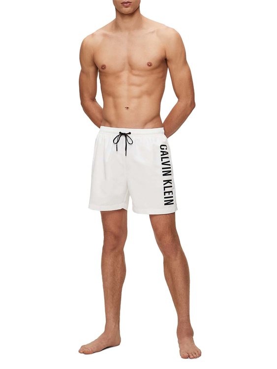 Plavky – Calvin Klein Swimwear, Bílá barva Muži