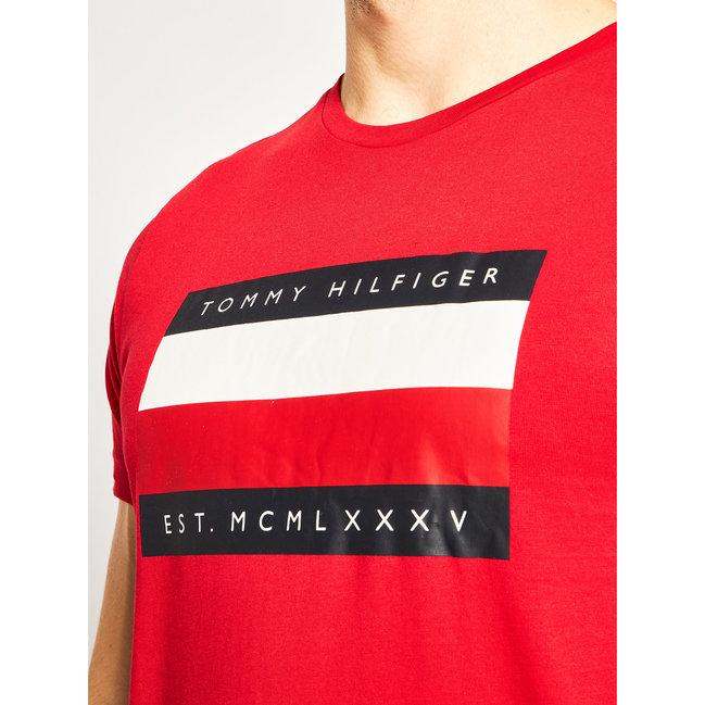 Módní TH Stripe Triko, Červená barva, 2020