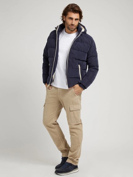 Módní Padded bunda, Modrá, Navy barva, 2022 1