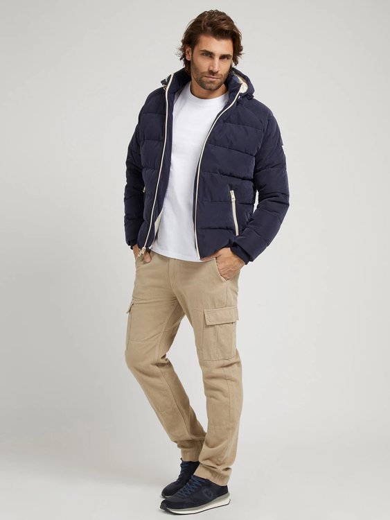 Módní Padded bunda, Modrá, Navy barva, 2022 1