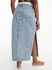 Módní Maxi denim sukně, Modrá barva, 2022