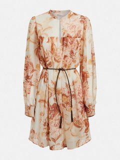 Luxusní Morgane šaty, Multi, Bílá, Oranžová barva, XS, S, M, L