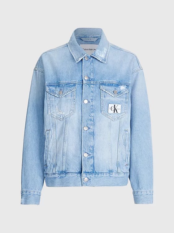 Dad Denim bunda Modrá barva Ženy