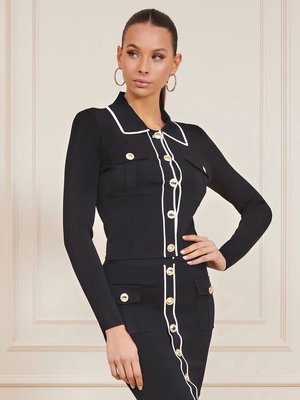 Marciano – Isa svetrová bunda, Černá barva