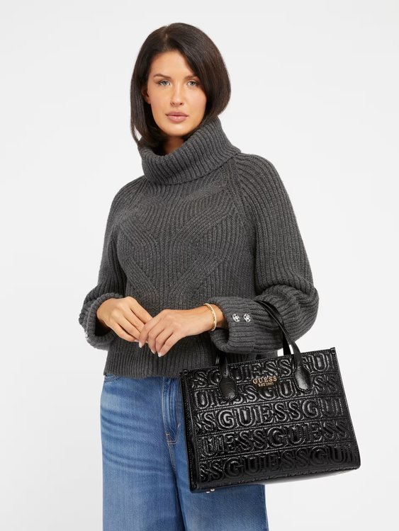 Luxusní Silvana kabelka, Černá barva, T/U