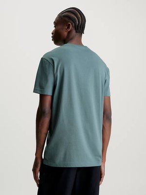 CK Embro Badge triko – Calvin Klein Jeans, Zelená barva Muži