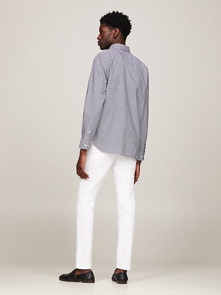 Módní 1985 Oxford Gingham košile, Bílá, Multi, Šedá barva, 2024