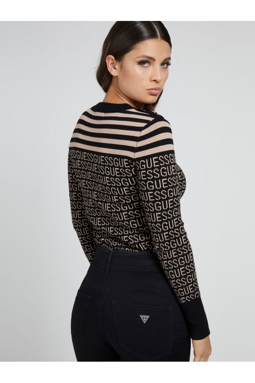 Luxusní Logo svetr, Béžová barva, XS, S, M, L, XL