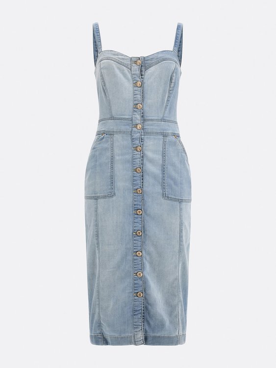 Puma denim šaty Modrá barva Ženy