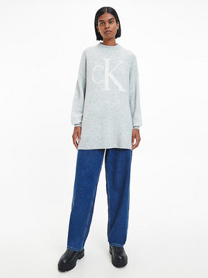 Fluffy yarn svetr – Calvin Klein Jeans, Šedá barva Ženy