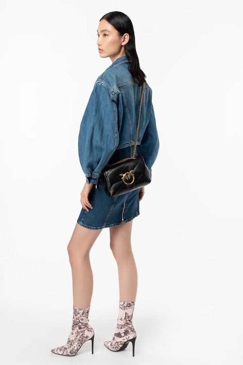 Pinko, Černá barva Love Mini Puff kabelka