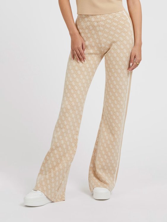 GUESS – Lise teplákové kalhoty, Béžová barva