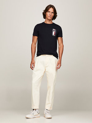 Emblem triko – Tommy Hilfiger, Modrá barva Muži