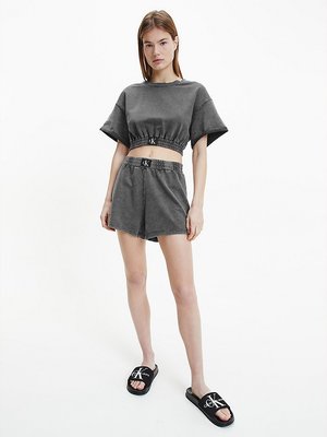 KW0KW01780-BEH mikina CROPPED SWEATSHIRT – Calvin Klein Swimwear Ženy