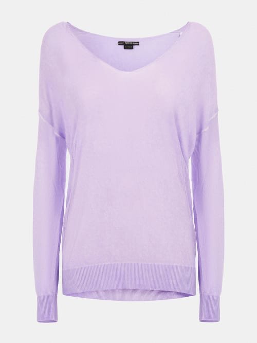 Guess – Svetr, Fialová barva