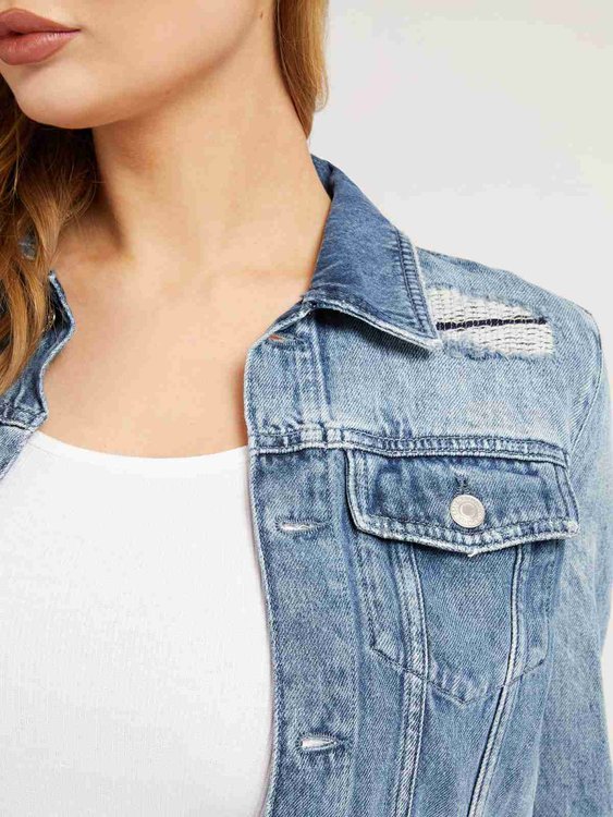 Delya denim bunda Modrá barva Ženy 1