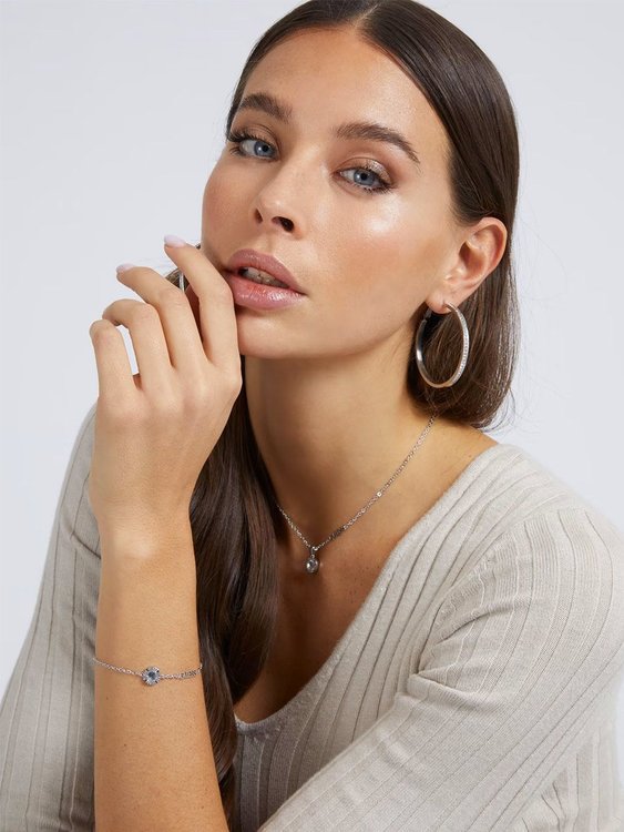 Color My Day náramek – GUESS, Stříbrná, Modrá barva Ženy