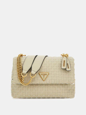 GUESS – Lisbet crossbody, Béžová barva