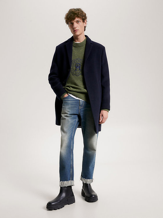 DC Wool Mix kabát – Tommy Hilfiger, Navy barva Muži