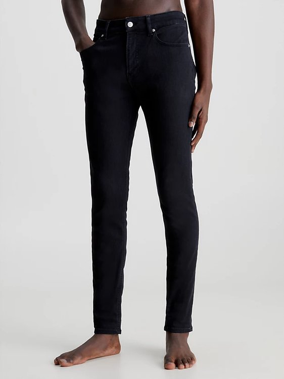 Calvin Klein Jeans – Super Skinny jeany, Černá barva