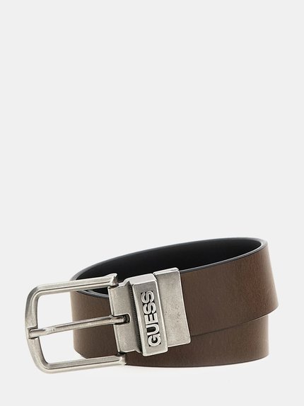 Módní Reversible pásek, Černá, Hnědá barva, 2024