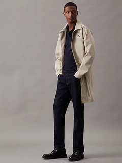 Stretch Pique Slim Button polo Modrá barva Muži