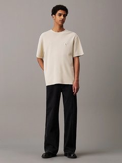 Luxusní Waffle Woven triko, Béžová, Hnědá barva, S, M, L, XL