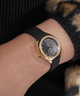 GUESS – Charlotte hodinky, Černá, Zlatá barva 1