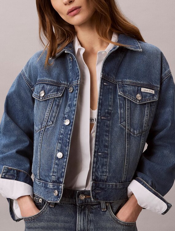90s denim bunda – Calvin Klein Jeans, Modrá barva Ženy
