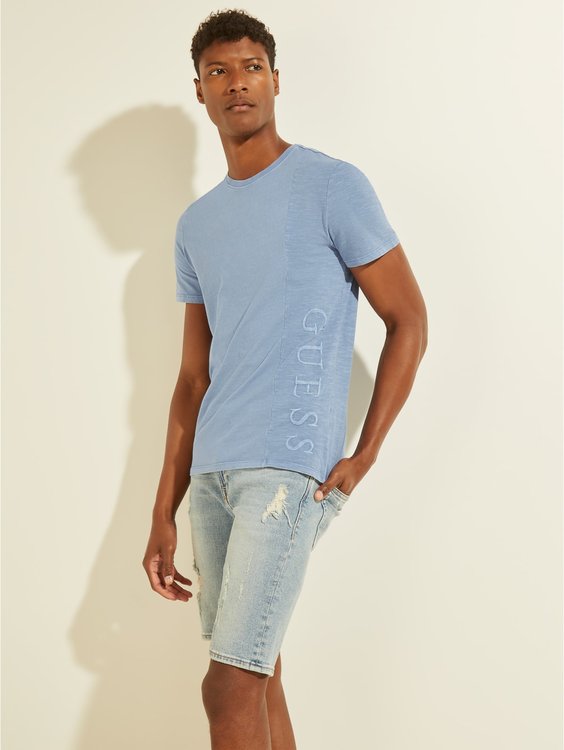 Módní Eko logo triko, Modrá barva, 2021