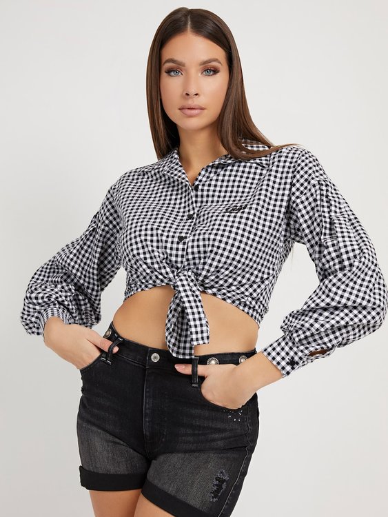 Guess – Savina košile, Bílá, Černá barva 1