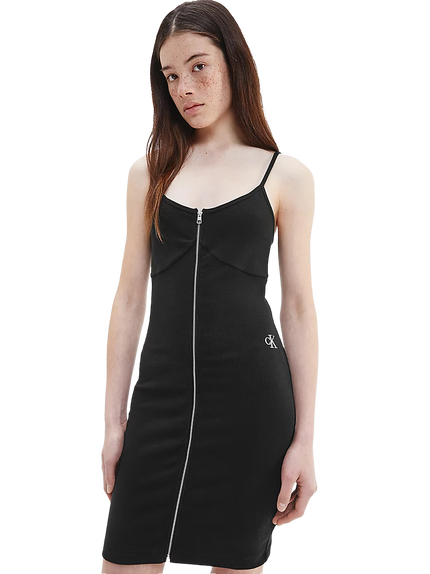 Calvin Klein Jeans – Bodycon šaty, Černá barva