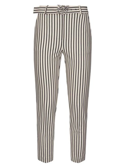 Módní Potenza kalhoty, Bílá, Černá barva, 2022