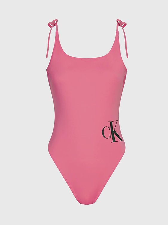 Calvin Klein Swimwear – CK Monogram plavky - dárková sada, Růžová barva