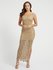 GUESS – Liza šaty, Zlatá barva