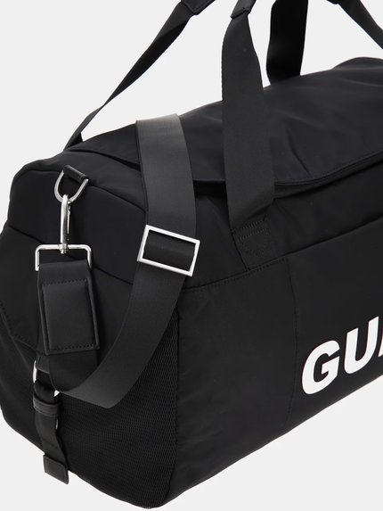 Módní Maxi Logo cestovní taška, Černá barva, 2023