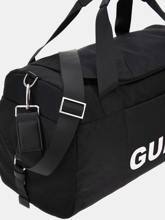 Módní Maxi Logo cestovní taška, Černá barva, 2023