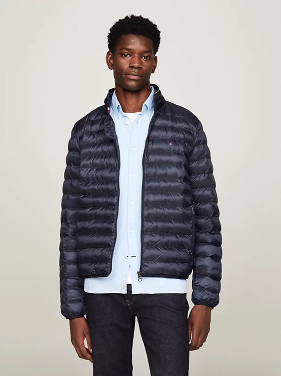 Tommy Hilfiger – Core Packable Recycled bunda, Modrá barva