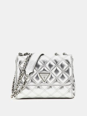 GUESS – Giully Mini 2 crossbody, Stříbrná barva