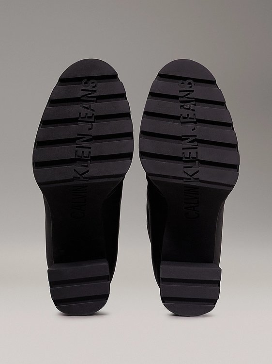 Heel Platform kozačky krátké Černá barva Ženy