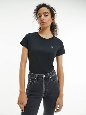 Calvin Klein Jeans – Triko Ck Embroidery, Černá barva