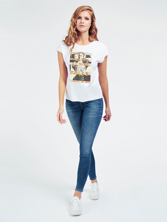 Trina Triko – Guess, Bílá barva Ženy, Ženy