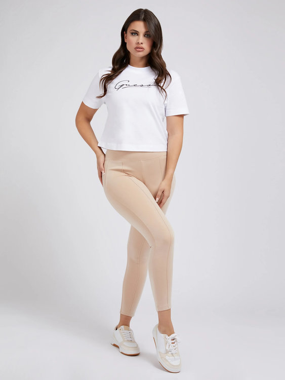 Módní Anne crop top, Bílá barva, 2022