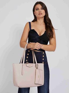 Guess, Béžová, Růžová barva Brenton kabelka